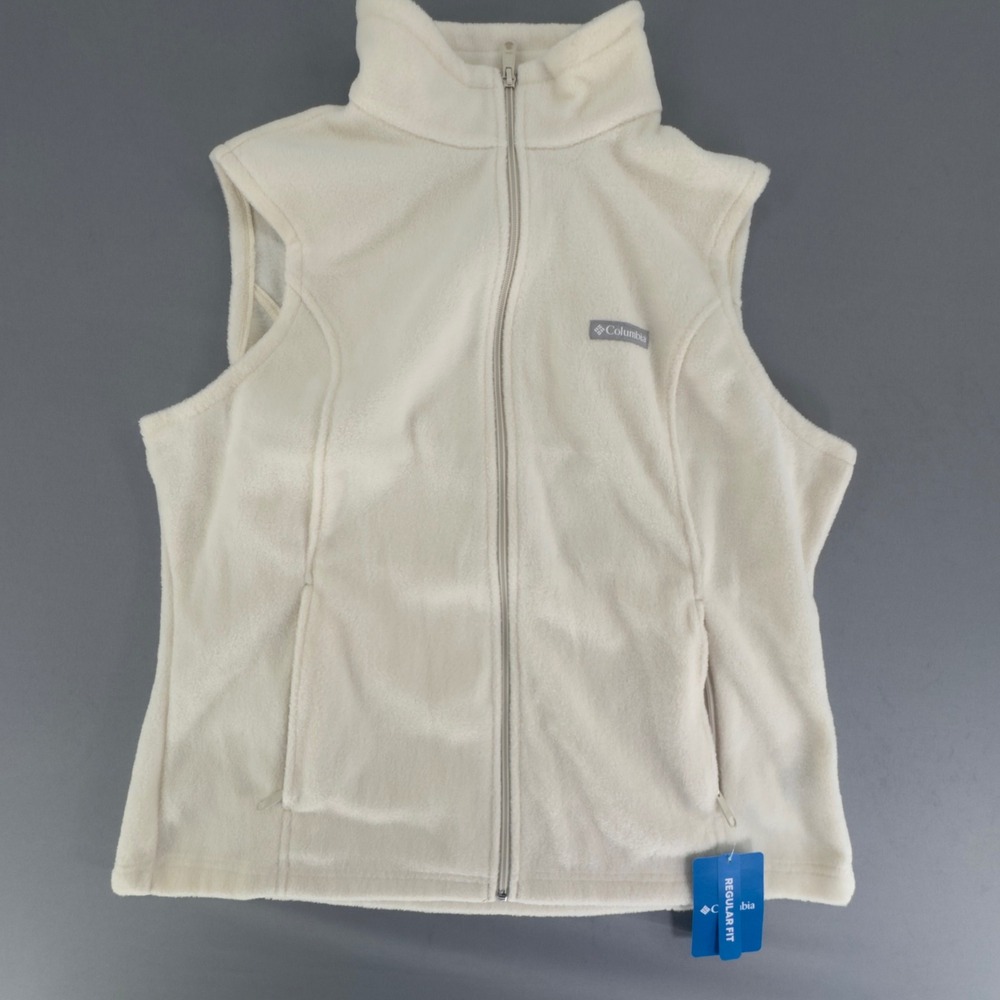 Columbia Sawyer Rapids 2.0 Fleece Vest Womens XL Cream Full Zip XL6953-192